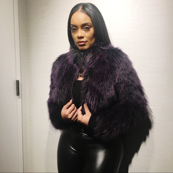 Betsey Johnson Jackets & Blazers - Betsey Johnson purple faux bomber jacket 4